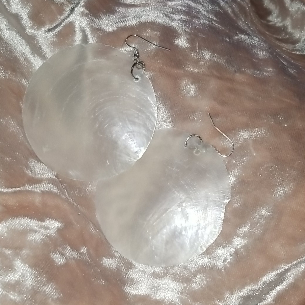 White earrings